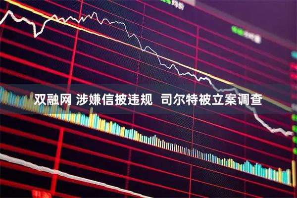 双融网 涉嫌信披违规  司尔特被立案调查