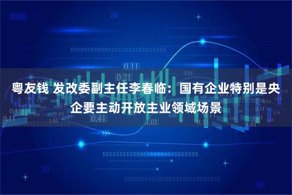 粤友钱 发改委副主任李春临：国有企业特别是央企要主动开放主业领域场景